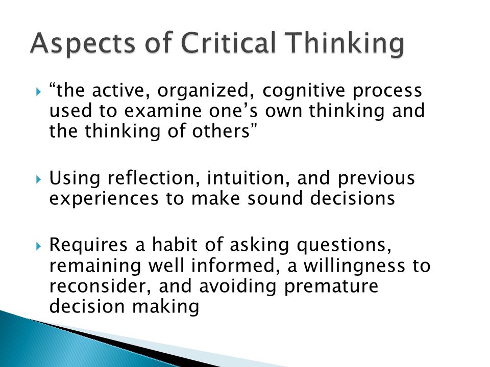 Sample Thinking Skills Questions